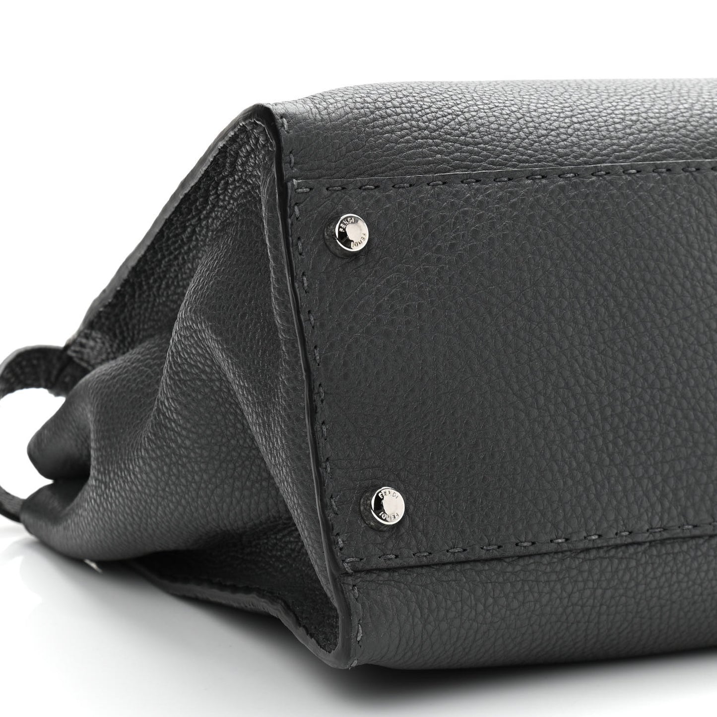 Cuoio Romano Selleria Bi-Color Large Peekaboo Iconic Satchel Asfalto Latte