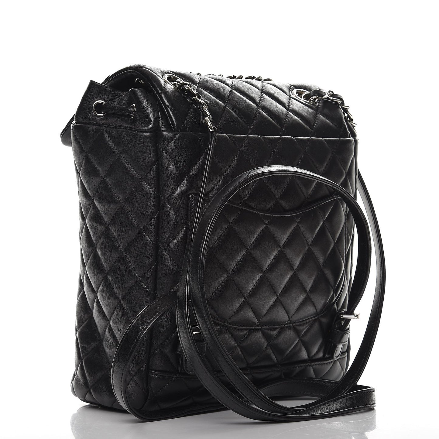 Lambskin Quilted Small Urban Spirit Backpack Black
