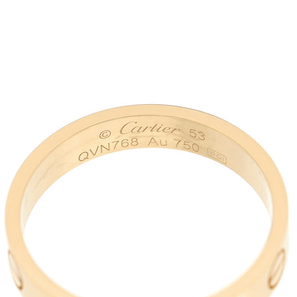 Cartier 18K Yellow Gold 3.5mm LOVE Wedding Band Ring 53 6.5 3 of 4