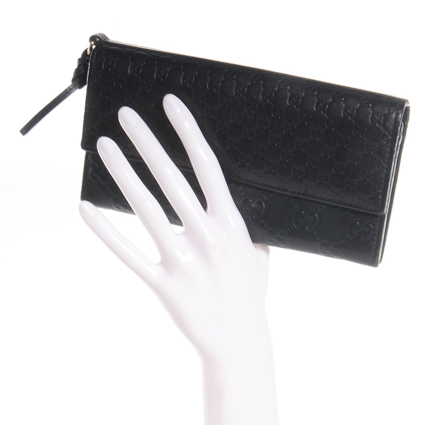 Guccissima Signature Microguccissima Bree Continental Wallet Black