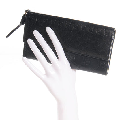 Gucci Guccissima Signature Microguccissima Bree Continental Wallet Black 2 of 7