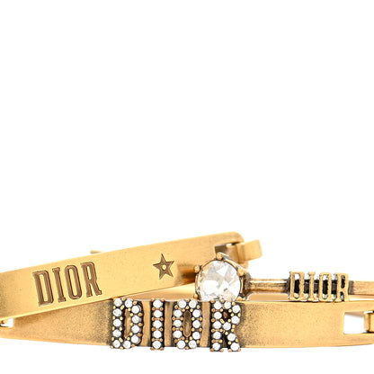 Christian Dior Metal Crystal Dio(r)evolution Bracelet Set Gold 4 of 5