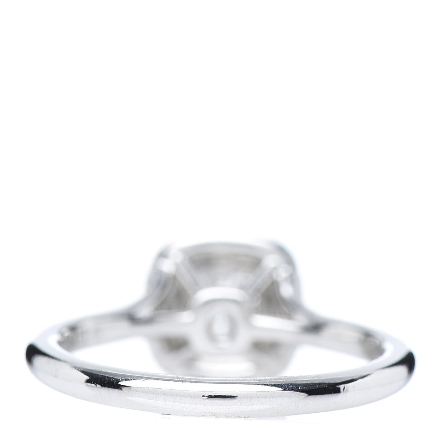 Platinum Diamond .30ct Soleste Cushion Cut Double Halo Engagement Ring 51 5.75