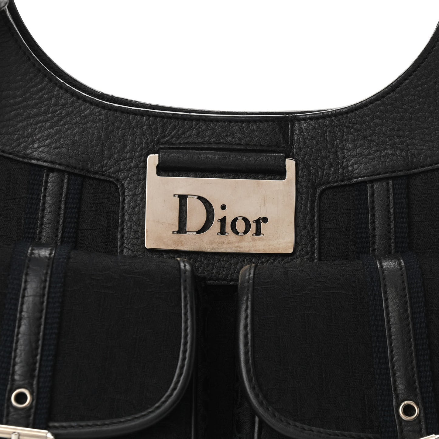 Monogram Pocket Satchel Black