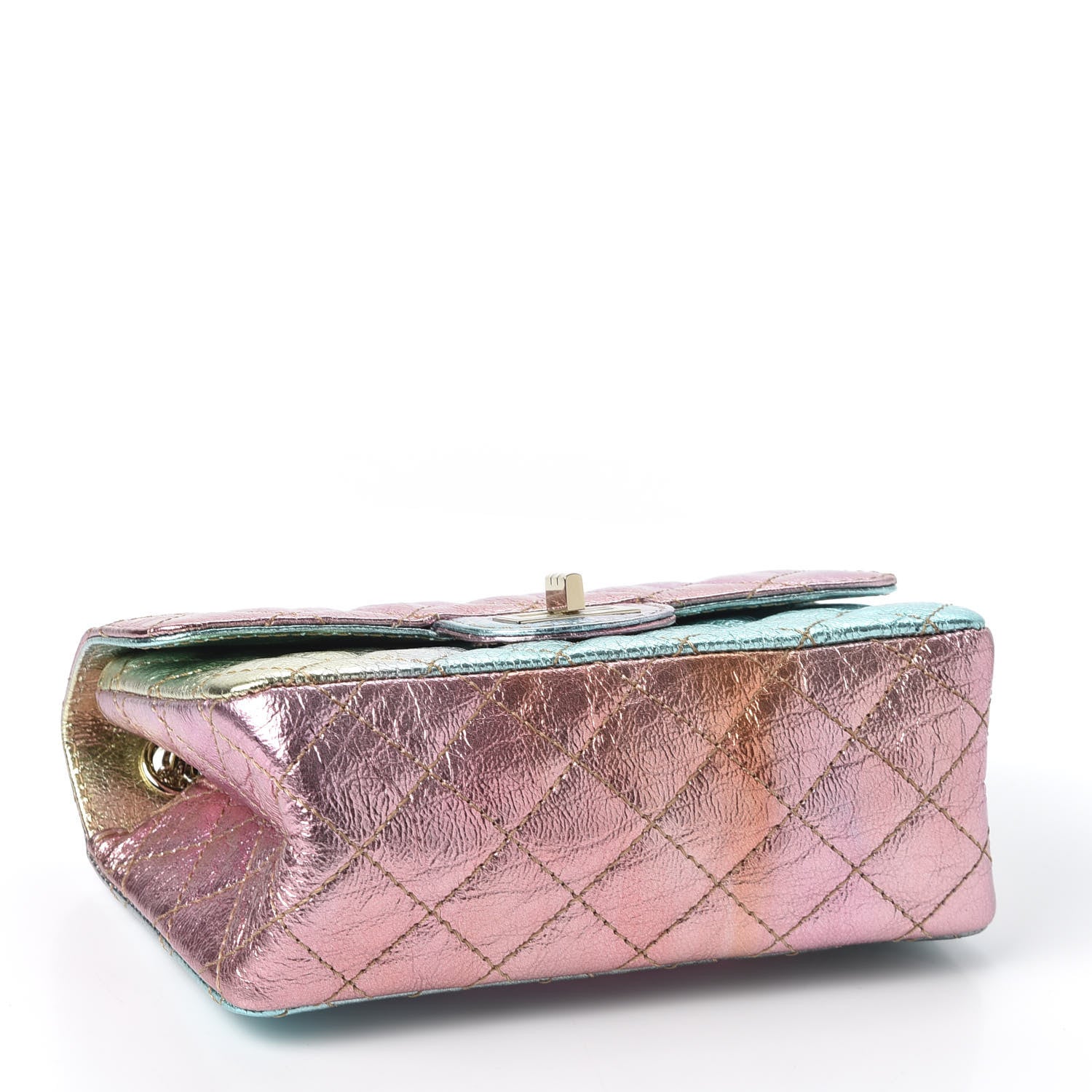 Chanel Metallic Goatskin Quilted Mini 2.55 Reissue Flap Multicolor 3 of 10