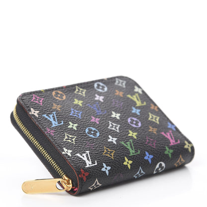 Louis Vuitton Monogram Multicolor Zippy Coin Purse Black Grenade 3 of 5