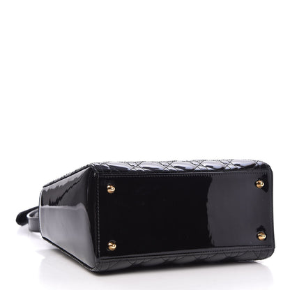 Christian Dior Patent Cannage Medium Lady Dior Black 4 of 8