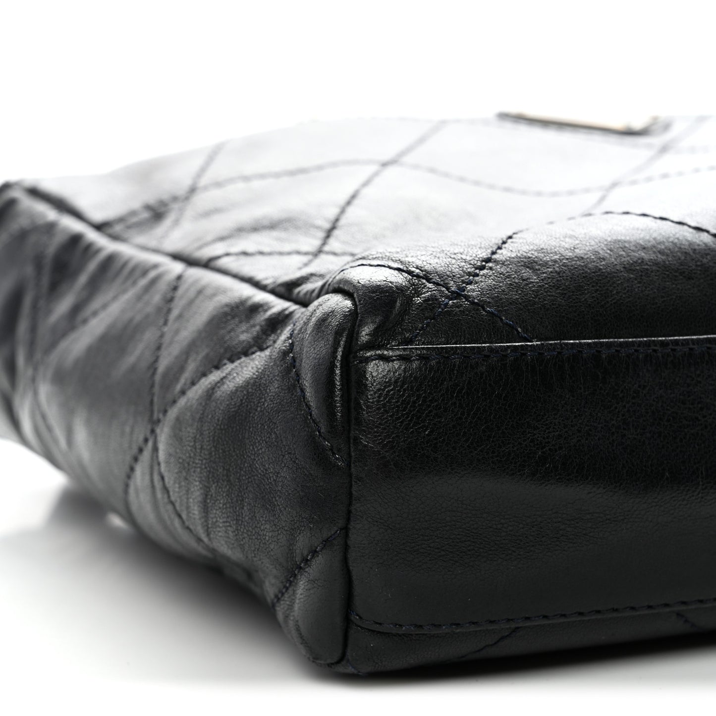 Nappa Quilted Chain Shoulder Bag Navy