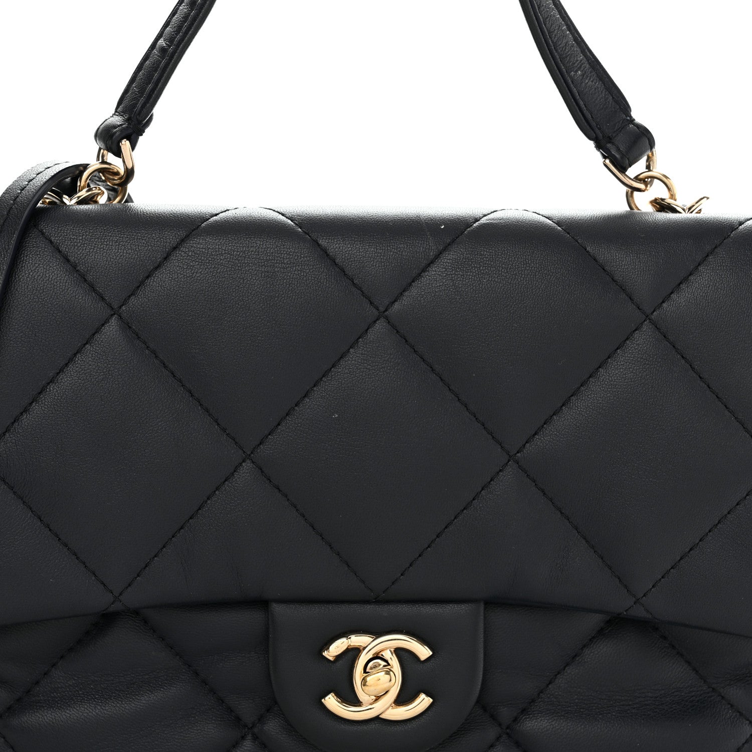 Chanel Lambskin Quilted Easy Carry Flap Navy 7 of 12