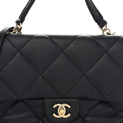 Chanel Lambskin Quilted Easy Carry Flap Navy 7 of 12