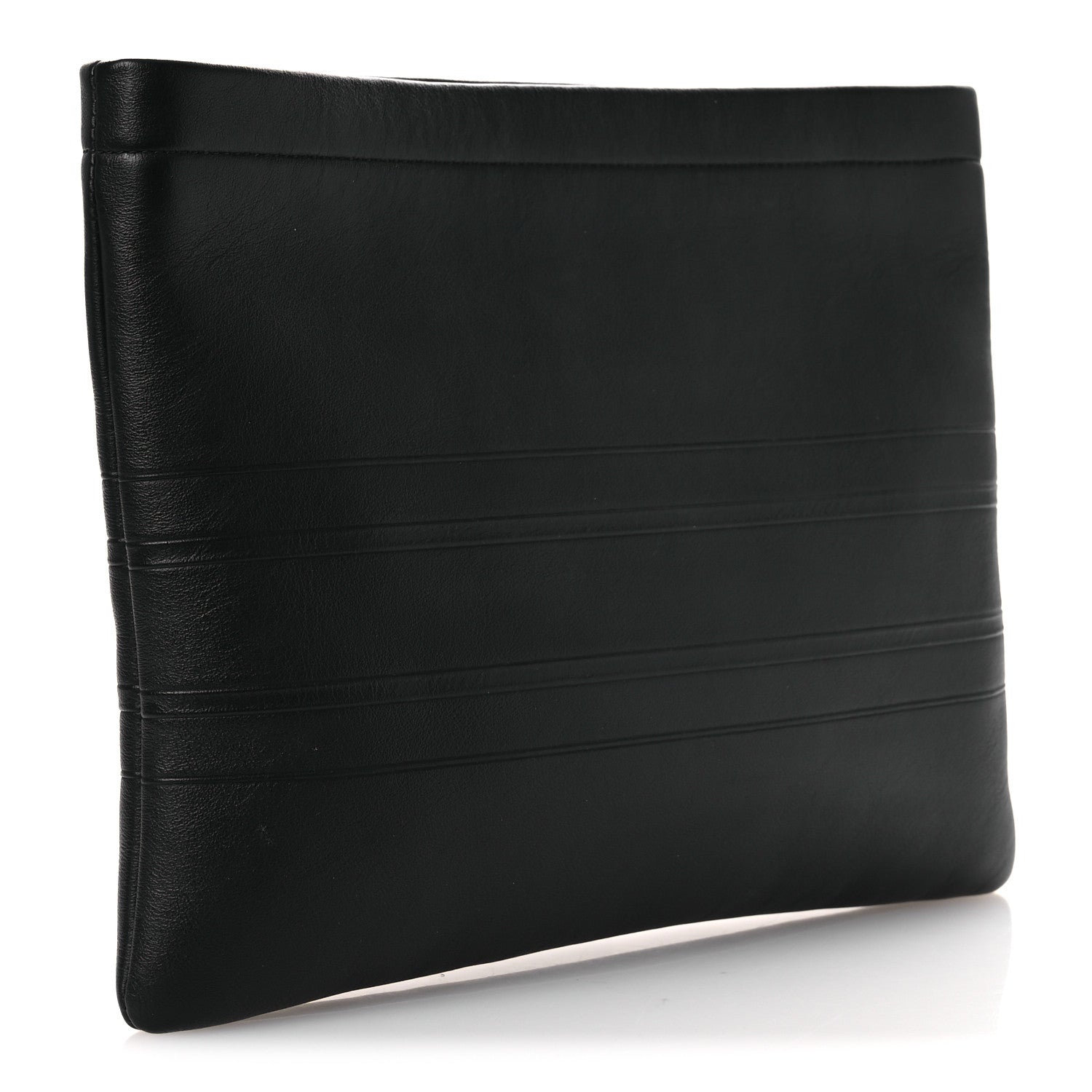 Christian Dior Calfskin Medium Diordouble Zip Pouch Black 3 of 10