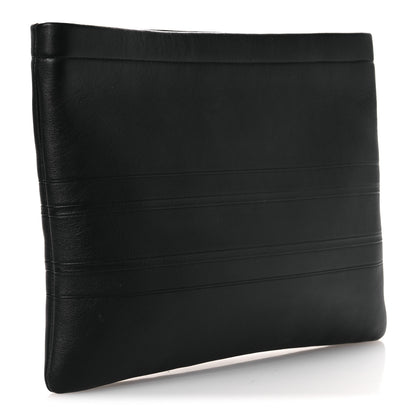 Christian Dior Calfskin Medium Diordouble Zip Pouch Black 3 of 10