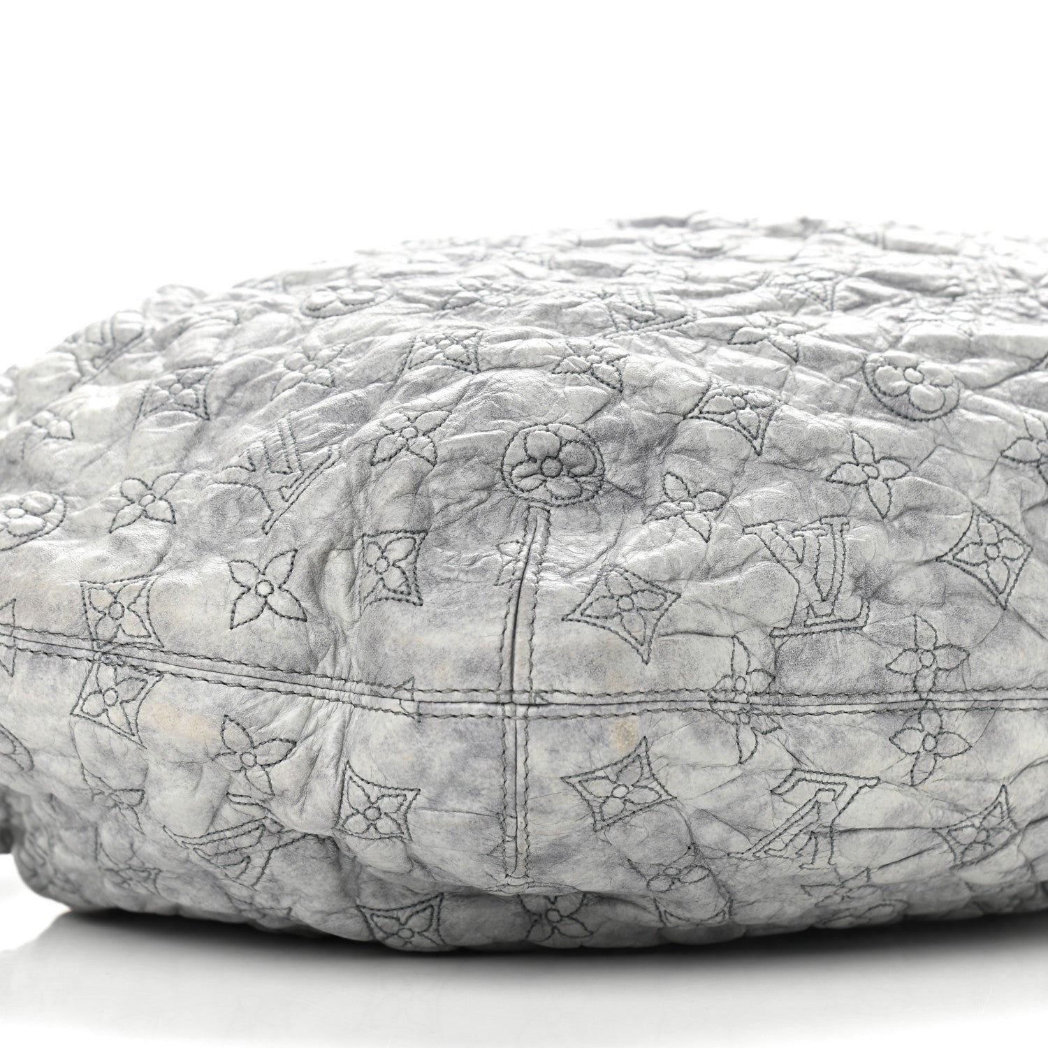 Louis Vuitton Lambskin Olympe Nimbus GM Gris Perle 8 of 17