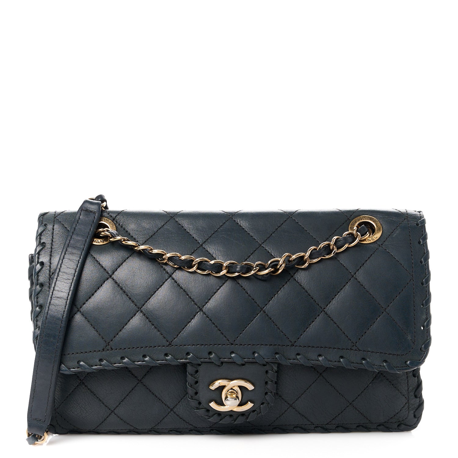 Chanel Iridescent Calfskin Small Happy Stitch Flap Black 1 of 12
