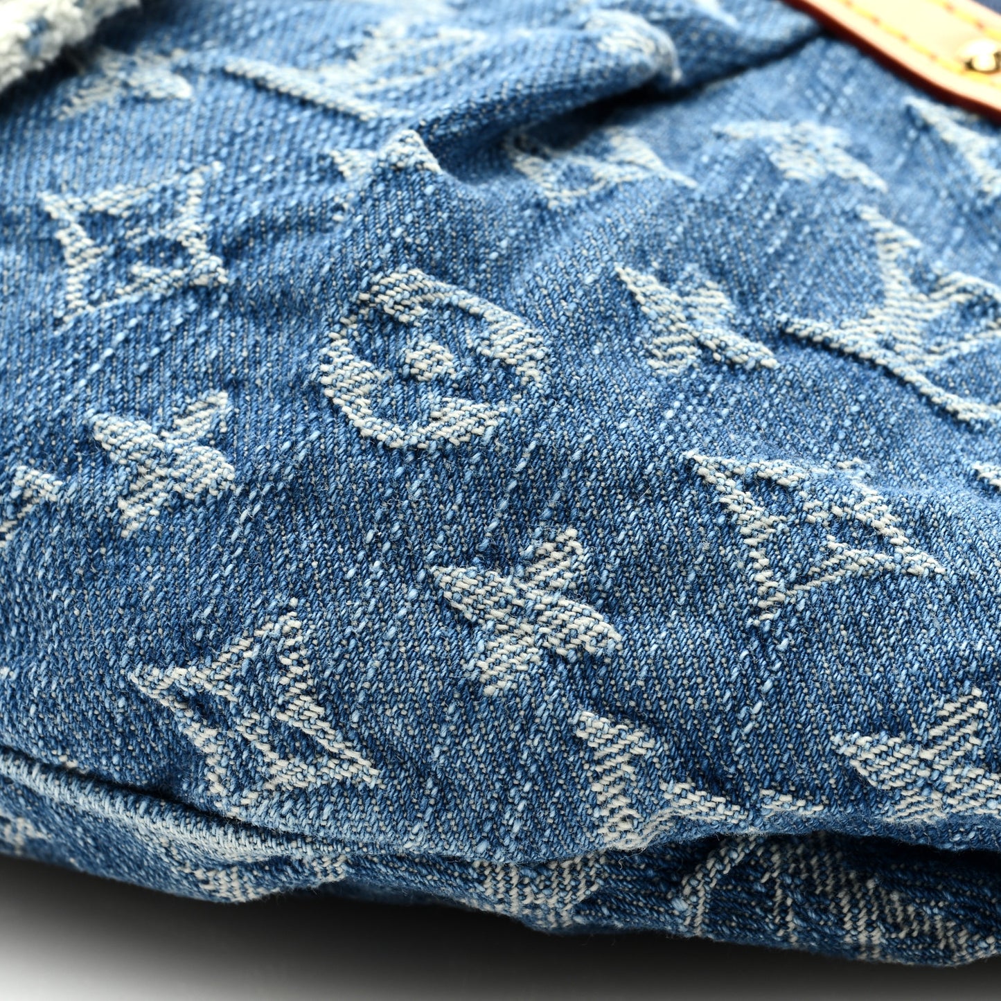 Monogram Denim High Rise Bumbag Blue