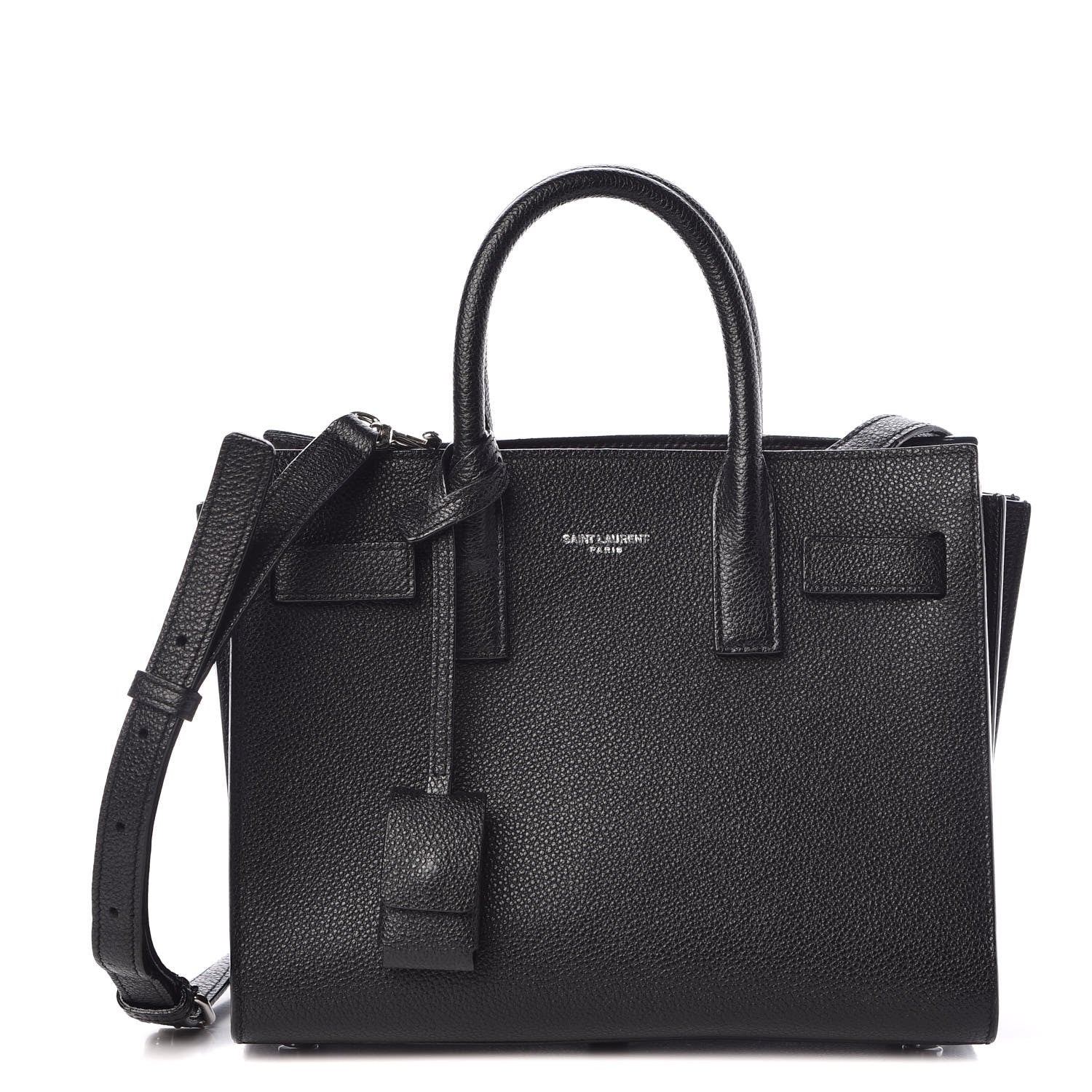 Saint Laurent Grained Calfskin Nano Sac De Jour Black 1 of 15