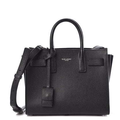 Saint Laurent Grained Calfskin Nano Sac De Jour Black 1 of 15
