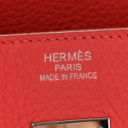 Hermes Taurillon Clemence Birkin 35 Bougainvillea 6 of 21