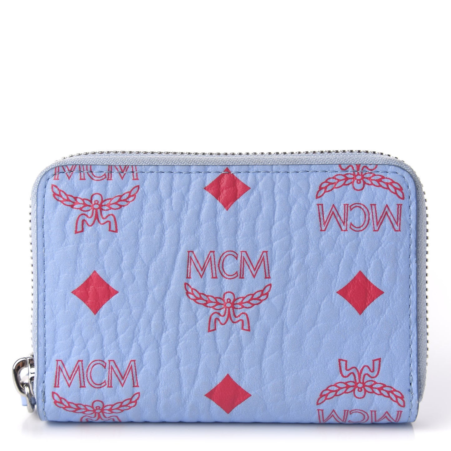 Visetos Mini Zip Around Wallet Light Blue Red