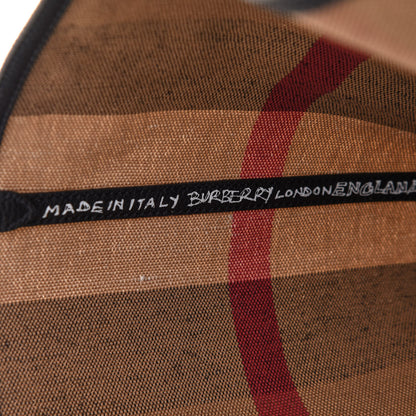 Burberry Coated Canvas Mega Check Medium Doodle Tote Black 6 of 8