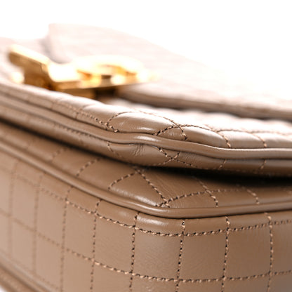 Celine Calfskin Quilted Medium C Bag Camel 9 of 15