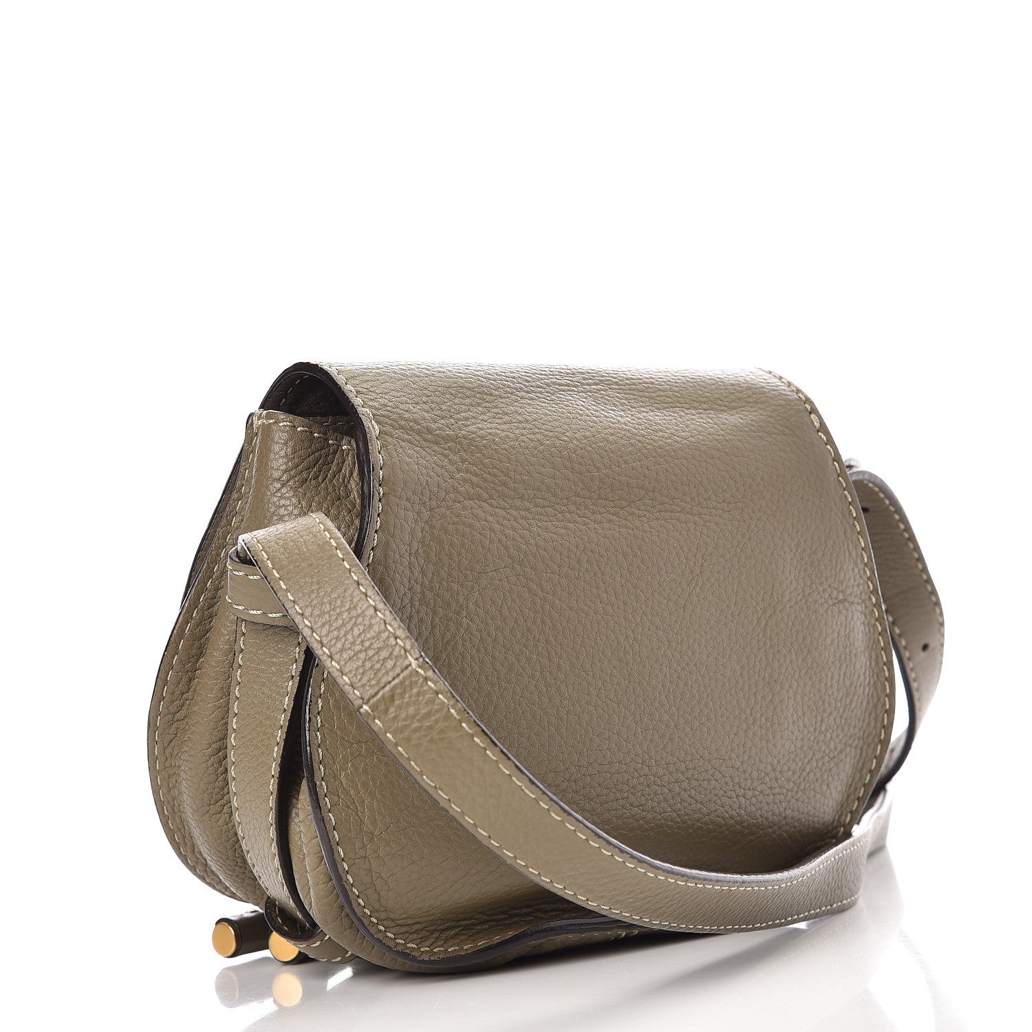 Chloe Calfskin Mini Marcie Round Crossbody Bag Baobab Green 4 of 10