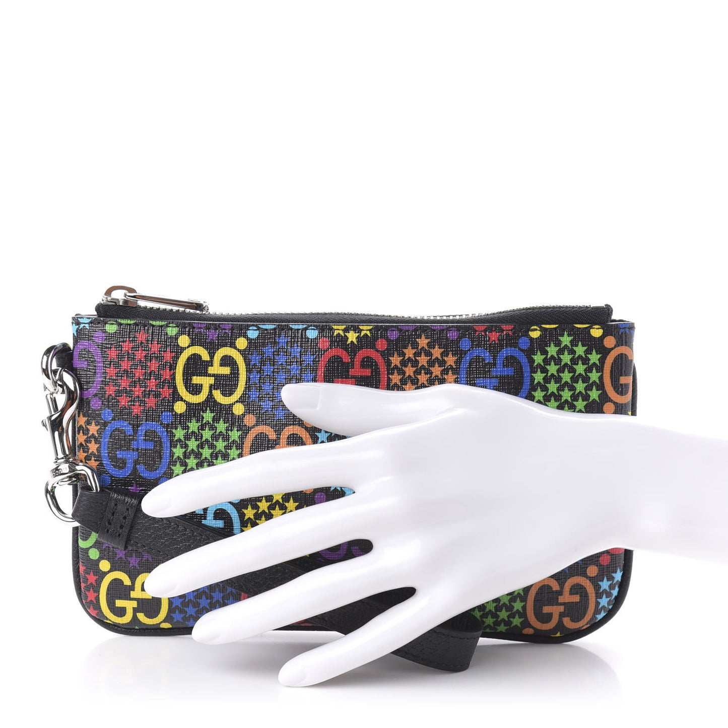 GG Supreme Monogram Psychedelic iPhone Pouch Black
