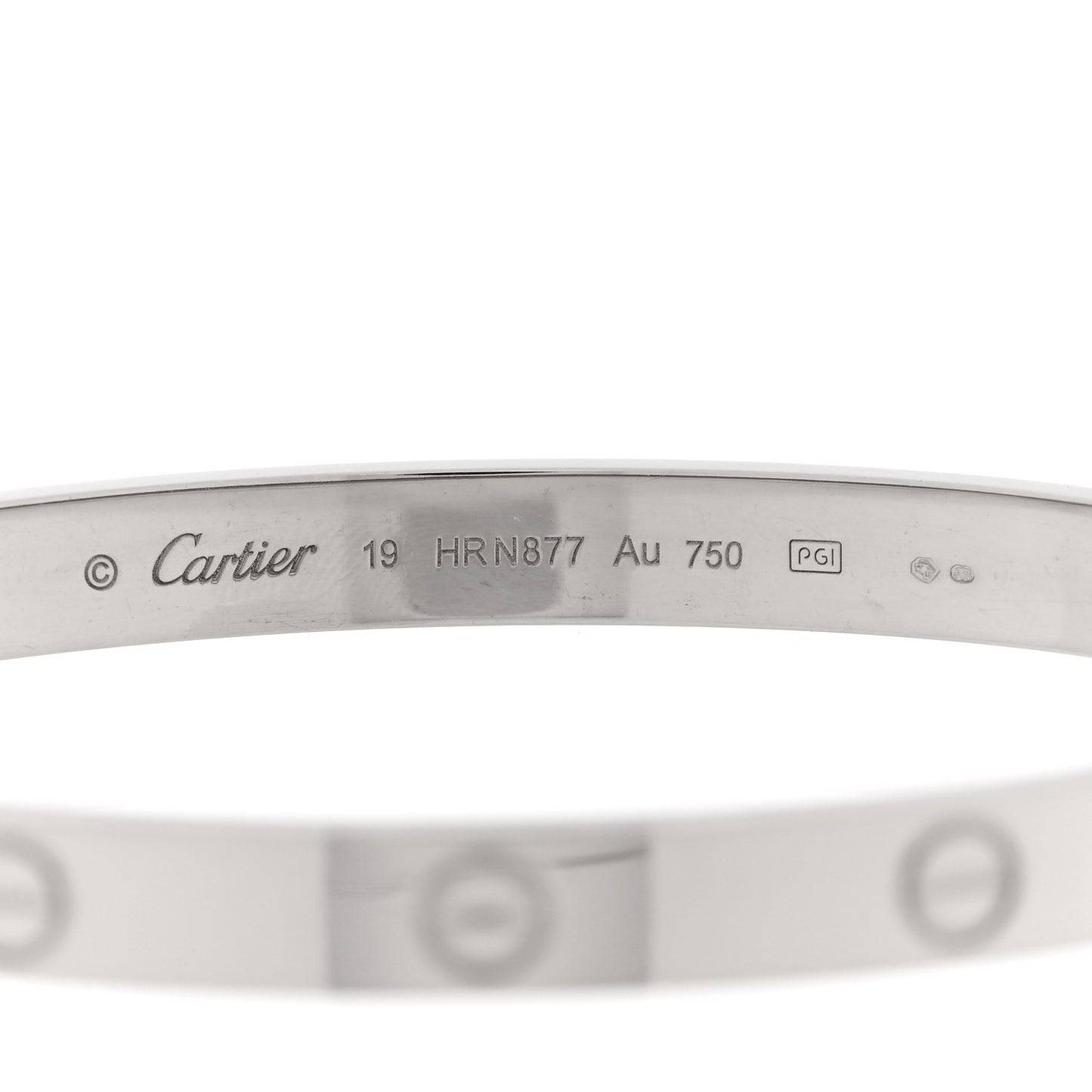 18K White Gold LOVE Bracelet 19