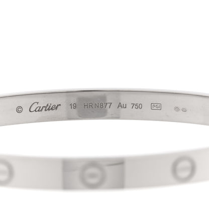Cartier 18K White Gold LOVE Bracelet 19 3 of 7