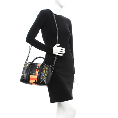 Givenchy Coated Canvas Printed Small Lucrezia Satchel Black 2 of 8