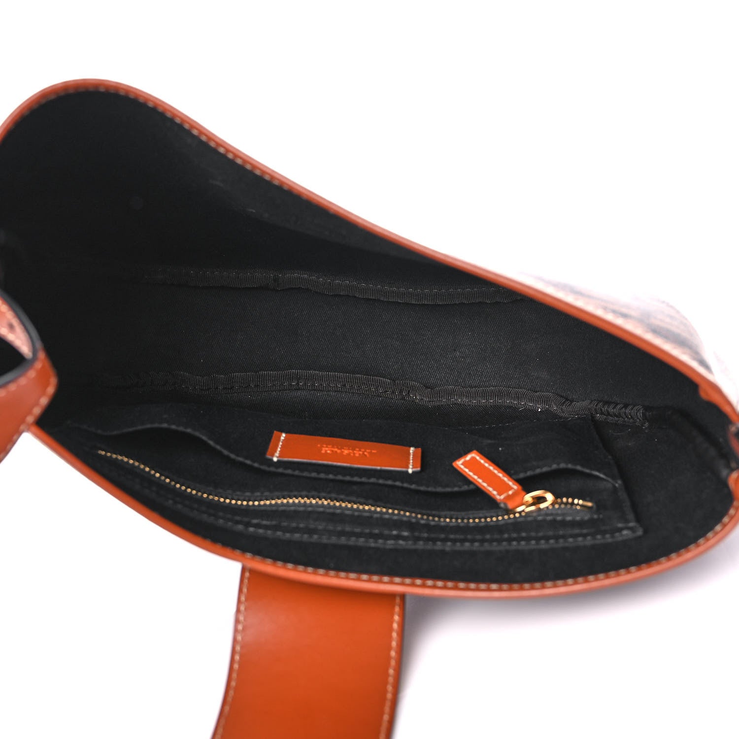 Versace Coated Canvas Calfskin La Greca Signature Shoulder Bag Black Caramel 5 of 12
