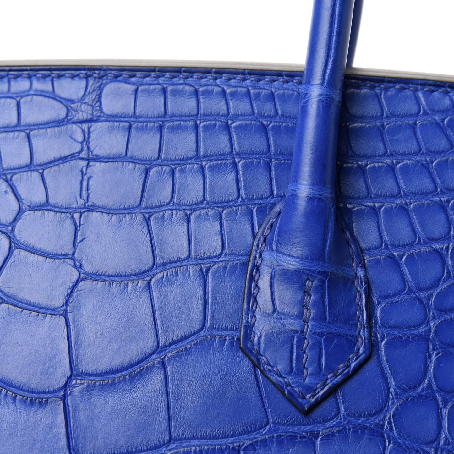 Matte Alligator Birkin 30 Bleu Electrique