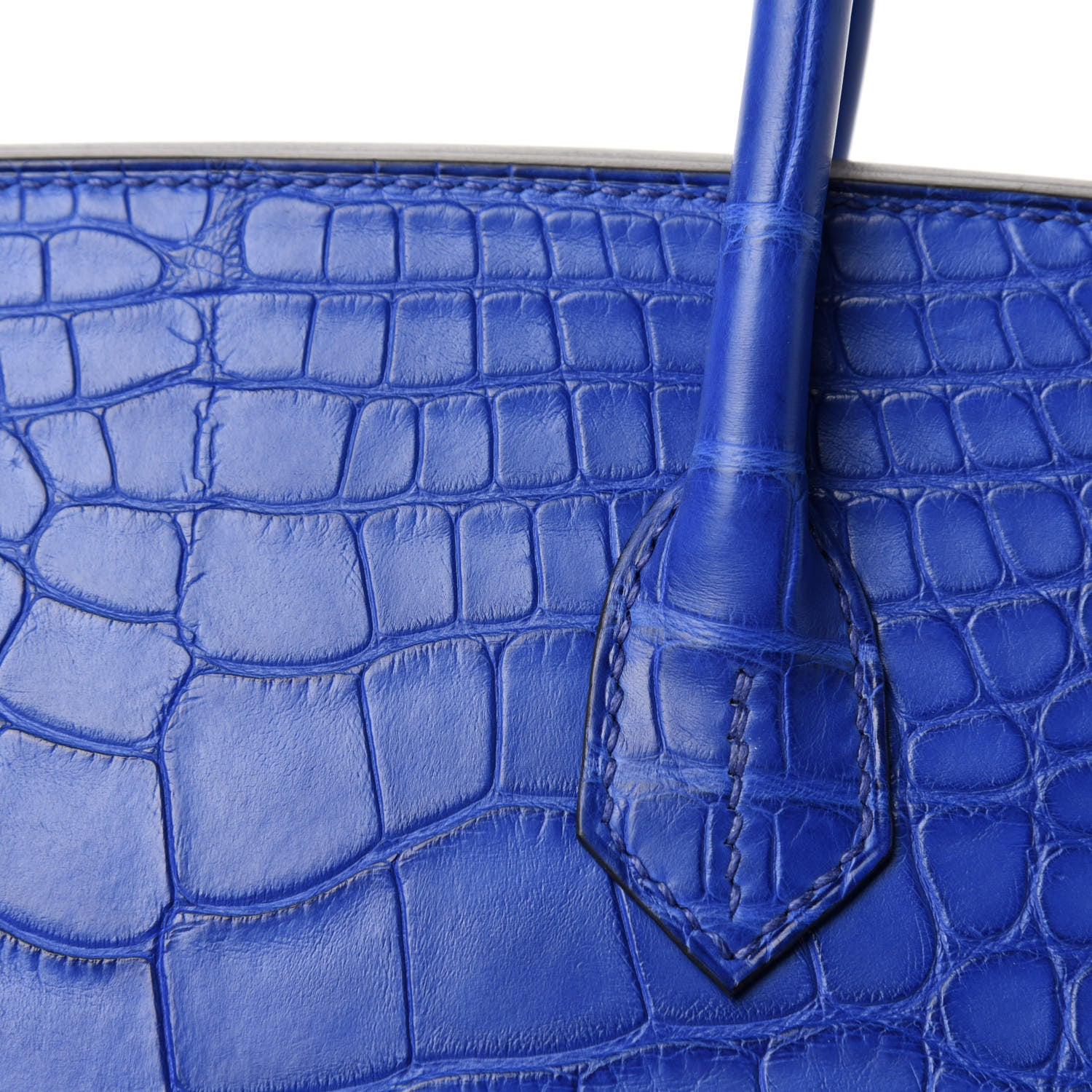 Hermes Matte Alligator Birkin 30 Bleu Electrique 8 of 34