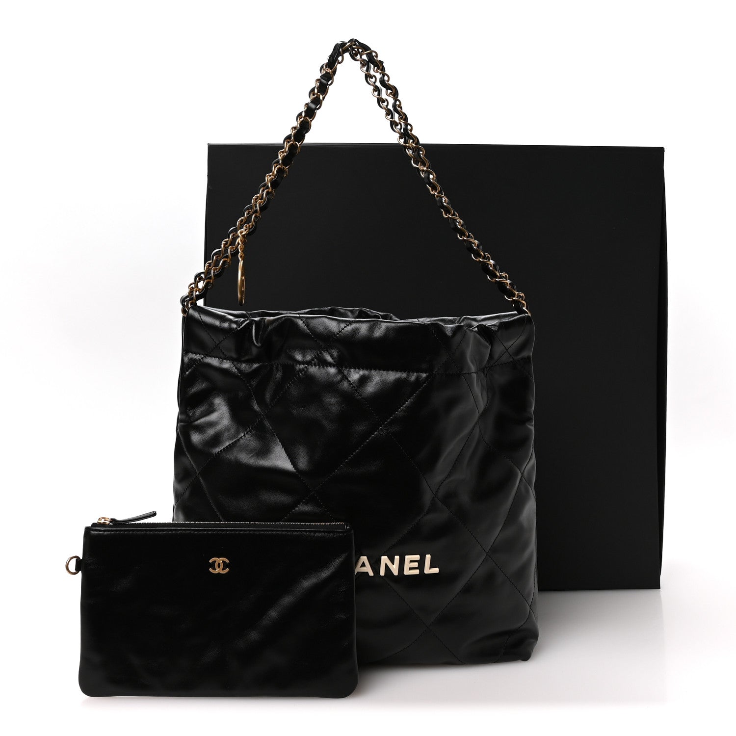 Chanel Calfskin Quilted Small Chanel 22 Black 12 of 12