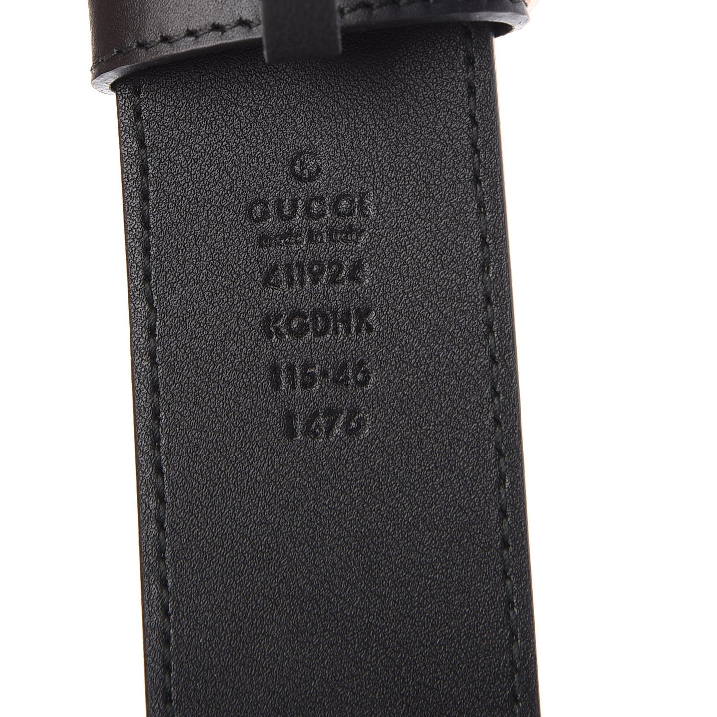 GG Supreme Monogram Selleria Calfskin Interlocking G 40mm Belt 115 46 Black Grey