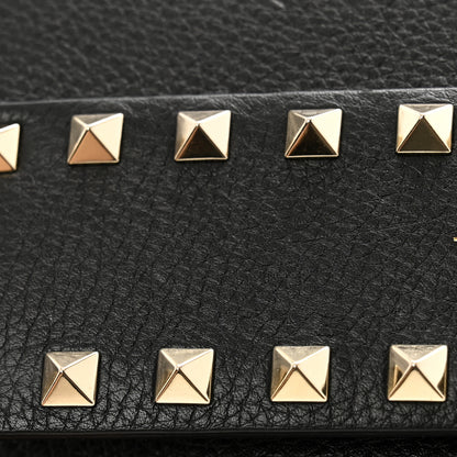 Valentino Garavani Pebbled Calfskin Rockstud Side Slip Crossbody Black 10 of 12