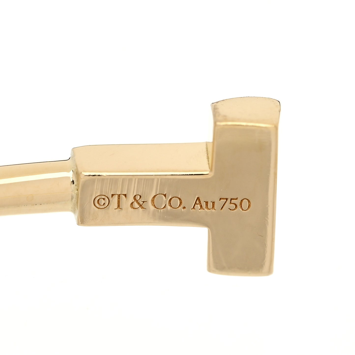 18K Yellow Gold Narrow T Wire Bracelet