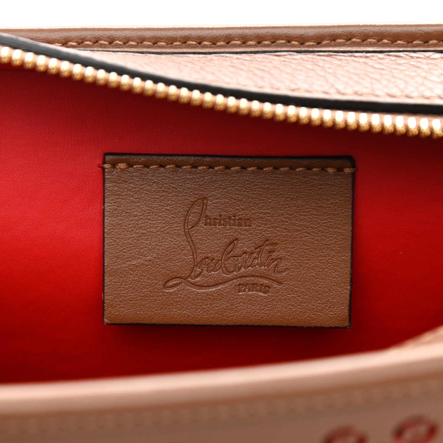 Christian Louboutin Calfskin Small Radioloubi Biscotto Loubi 7 of 12