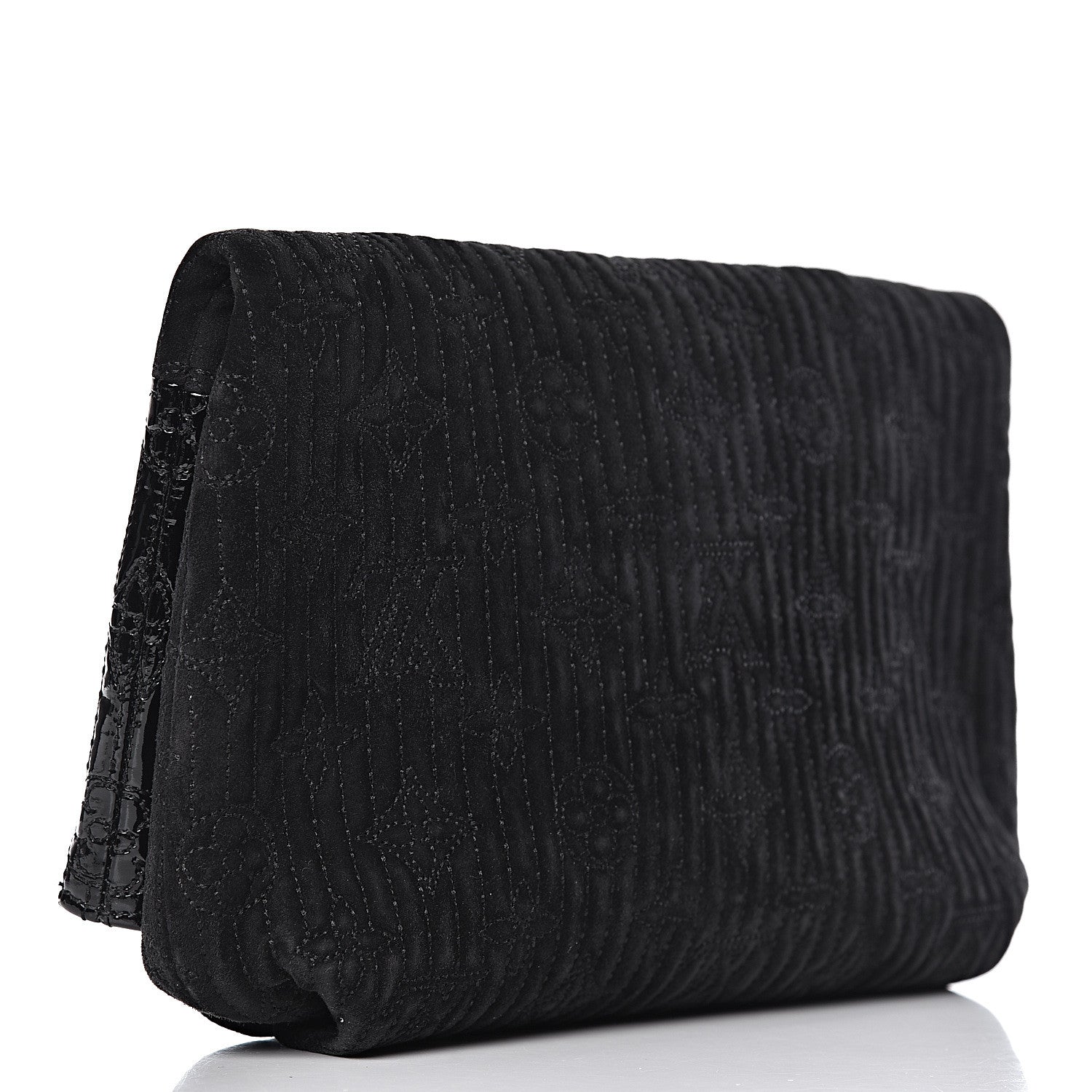 Louis Vuitton Suede Monogram Motard Afterdark Clutch Black 5 of 13