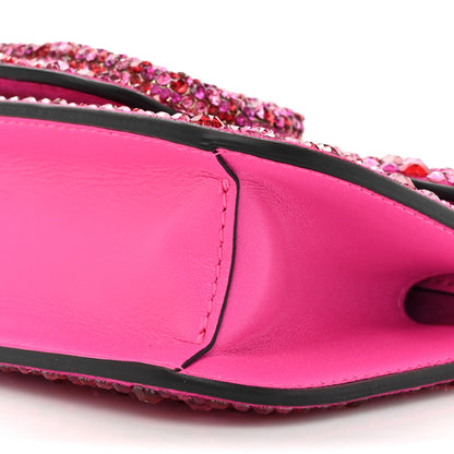 Valentino Garavani Crystal Vlogo Small Loco Shoulder Bag Pink PP 9 of 10