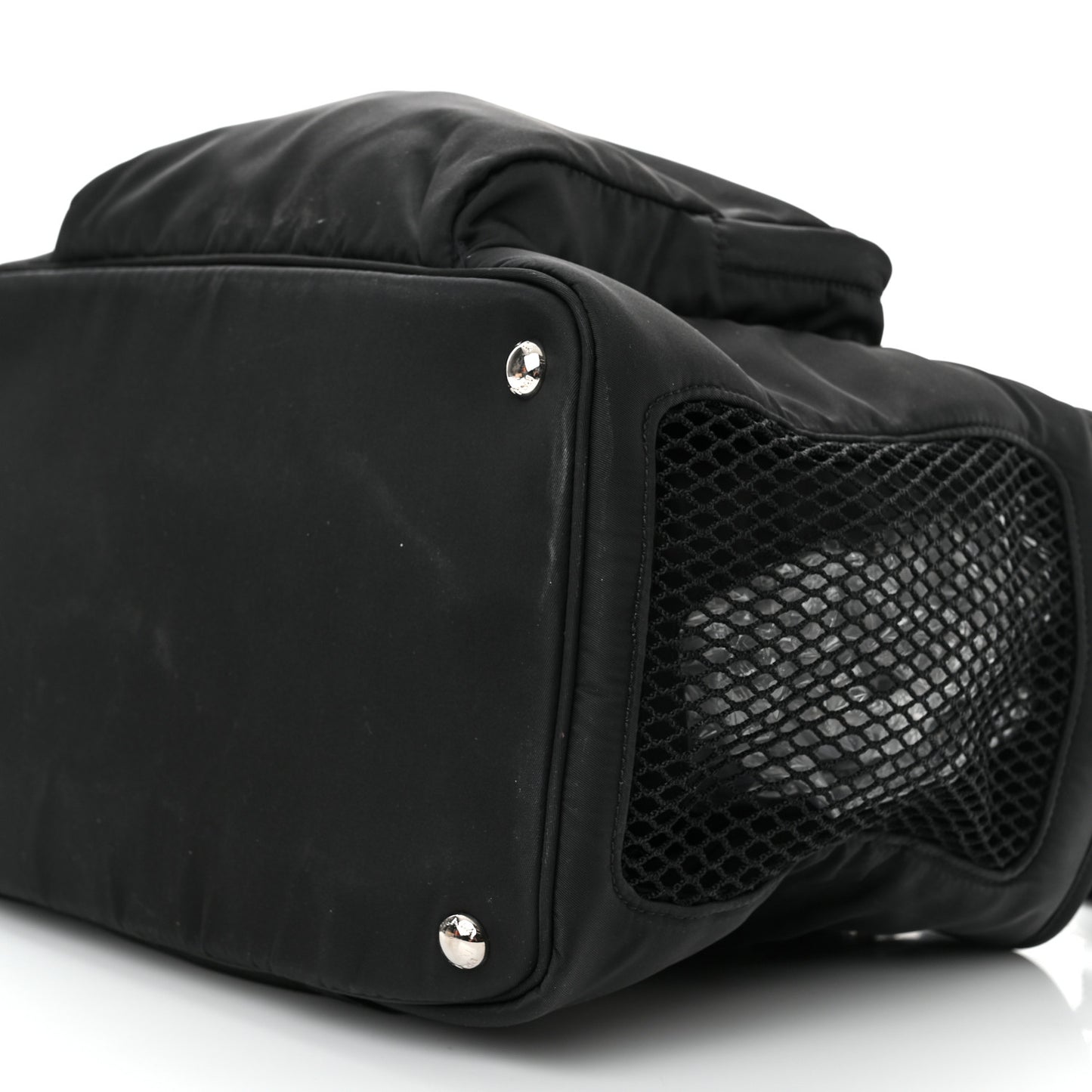 Tessuto Nylon Saffiano Pet Bag Black
