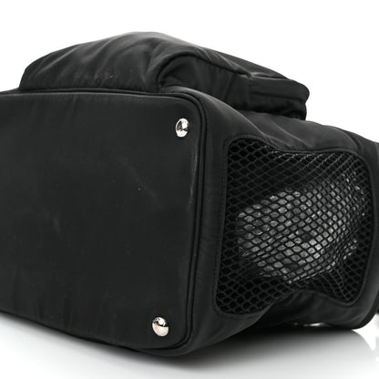 Prada Tessuto Nylon Saffiano Pet Bag Black 8 of 9