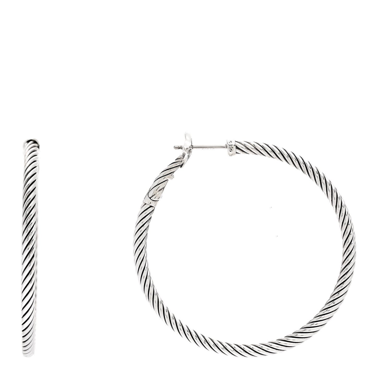 Sterling Silver Medium Cable Classics Hoop Earrings