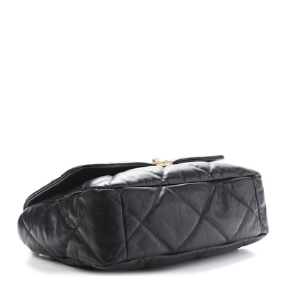 Chanel Goatskin Quilted Maxi 19 Flap Black 4 of 11