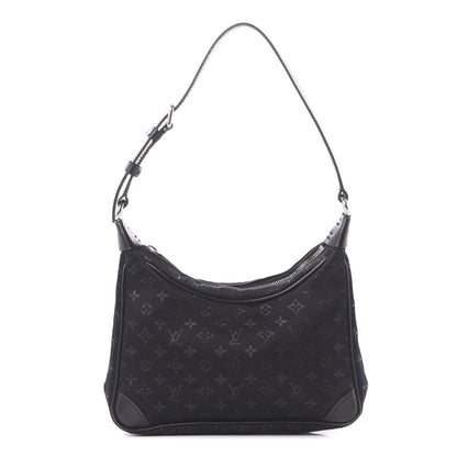 Louis Vuitton Satin Monogram Mini Boulogne Black 1 of 9