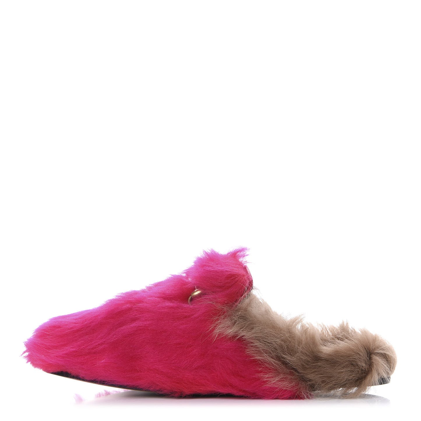 Merino Wool Womens Princetown Slippers 37 Raspberry Lipstick Natural