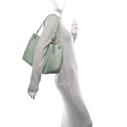 Bottega Veneta Nappa Intrecciato Large Andiamo Parachute Shoulder Bag New Sauge 2 of 10