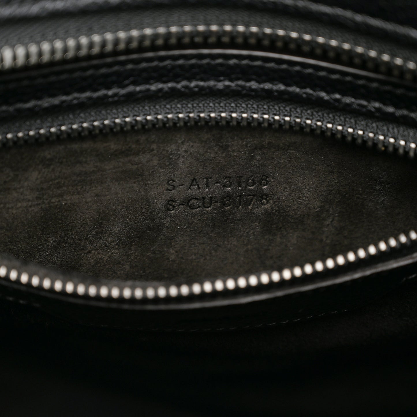 Drummed Calfskin Micro Luggage Black