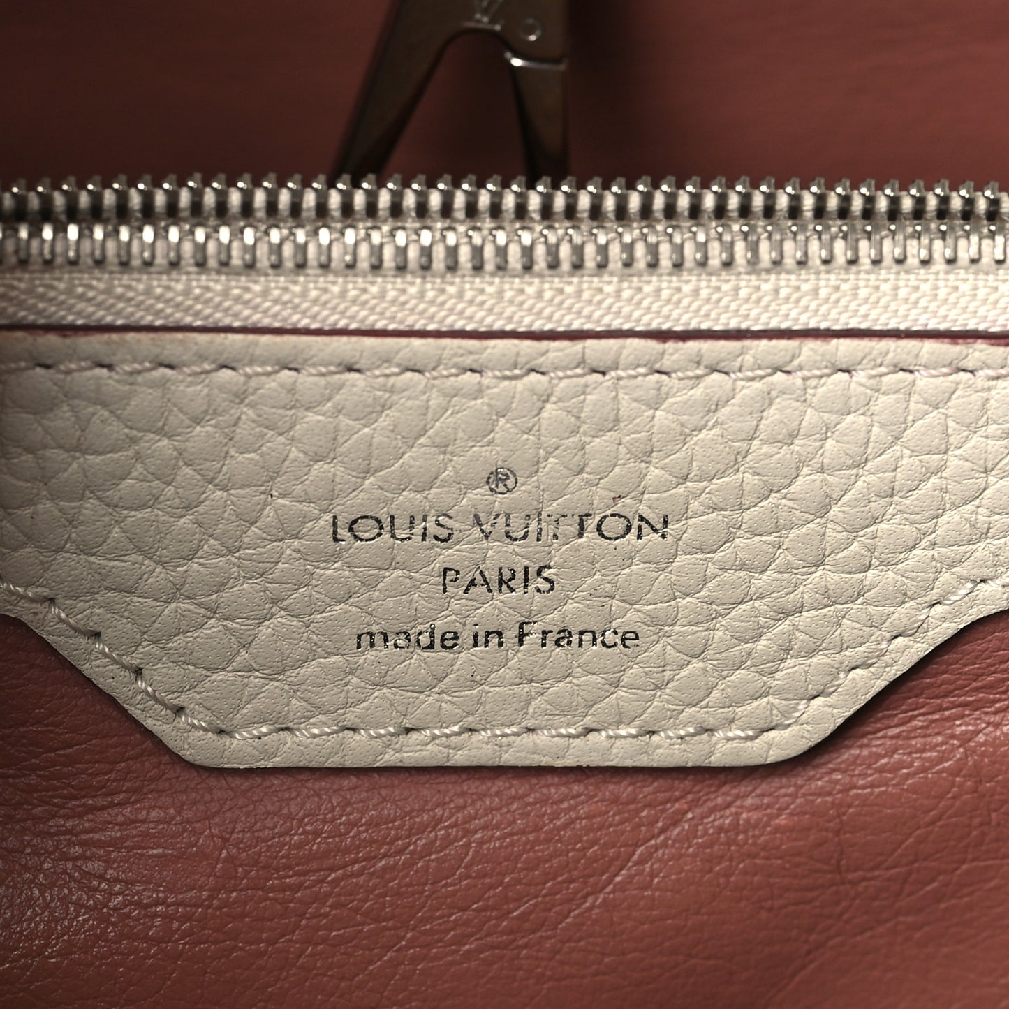 Taurillon Capucines MM Blanc Casse