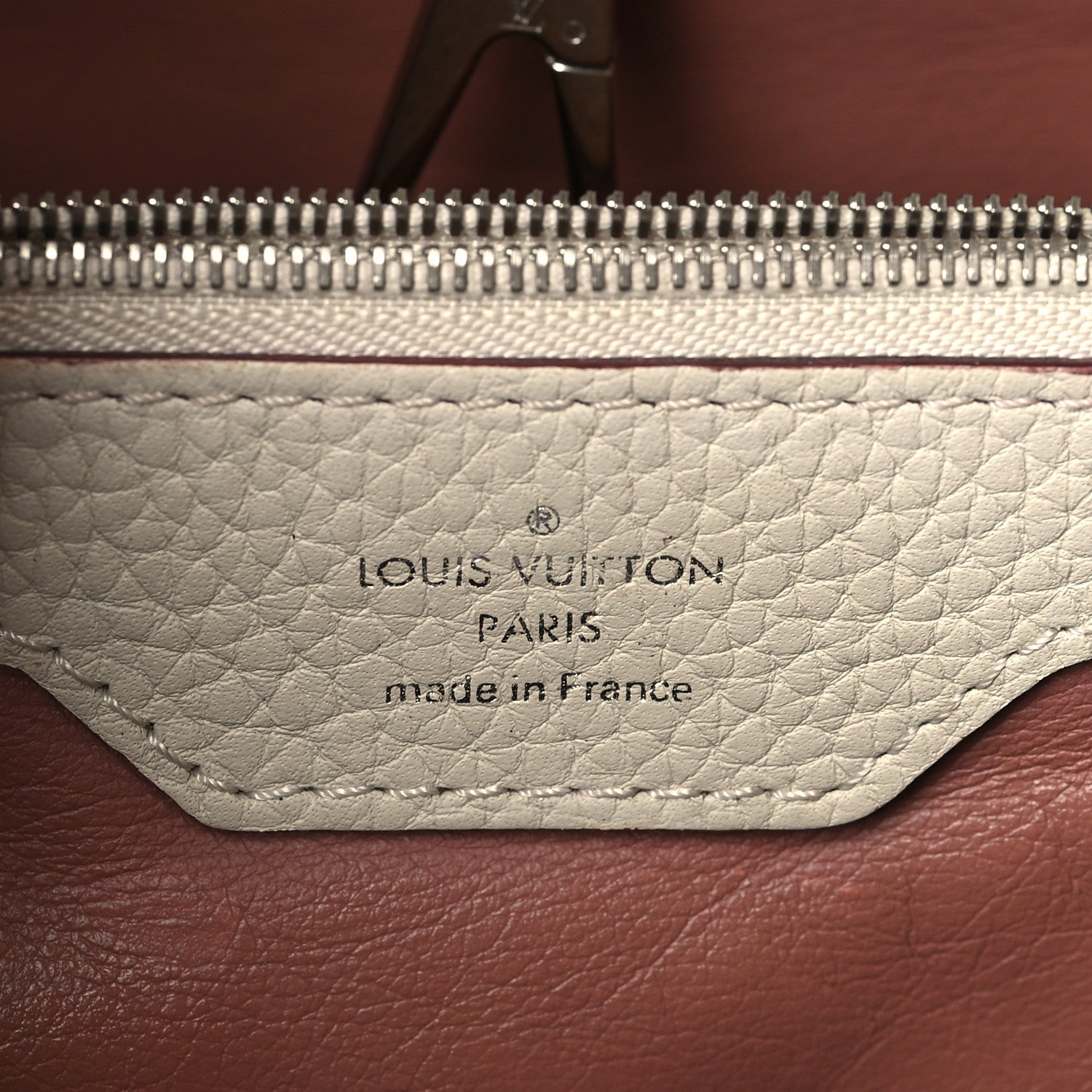 Louis Vuitton Taurillon Capucines MM Blanc Casse 6 of 10